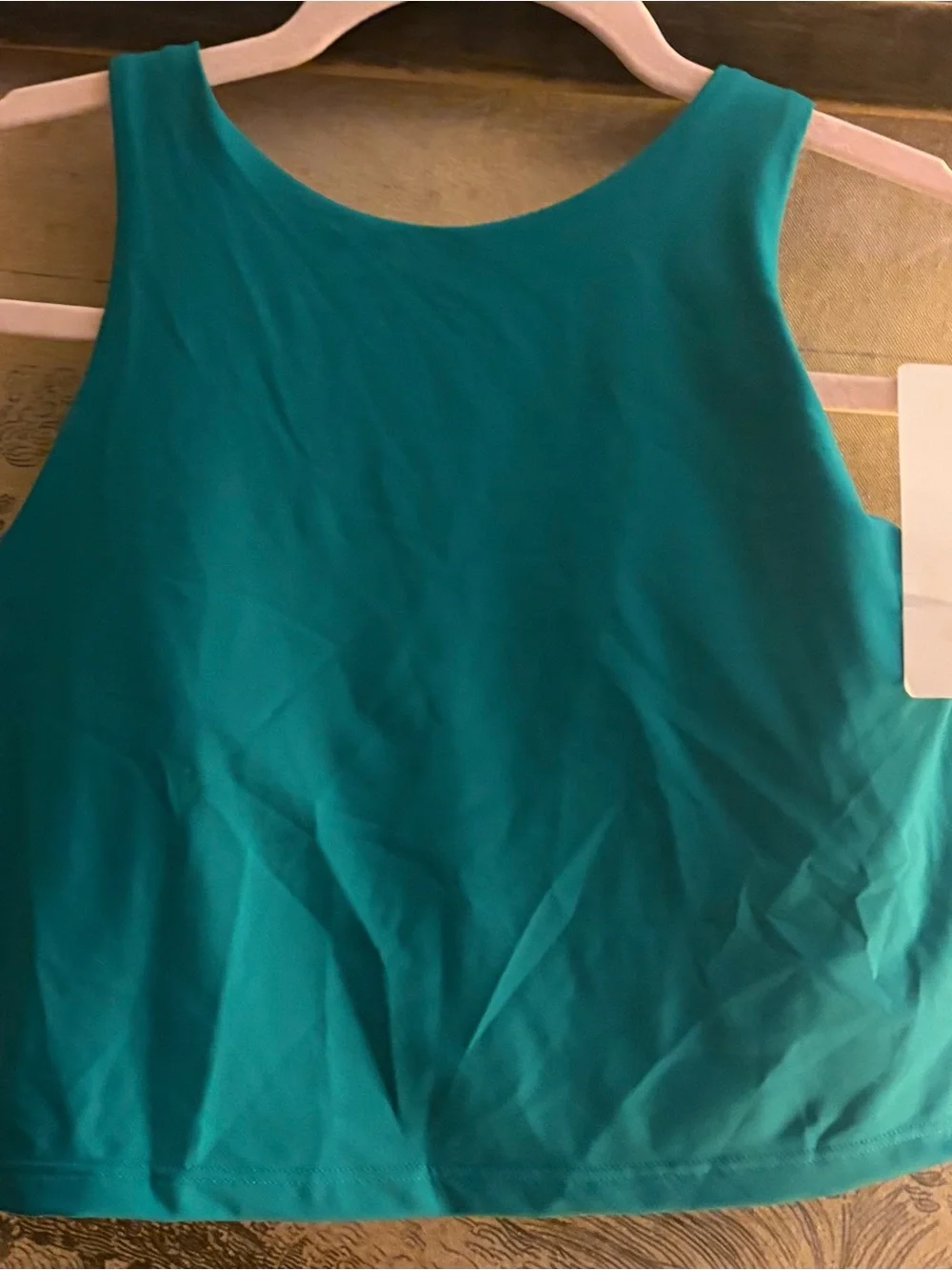 * New Athleta A - C Conscious Crop Bikini Top High Neck Aruba Teal SZ Medium *